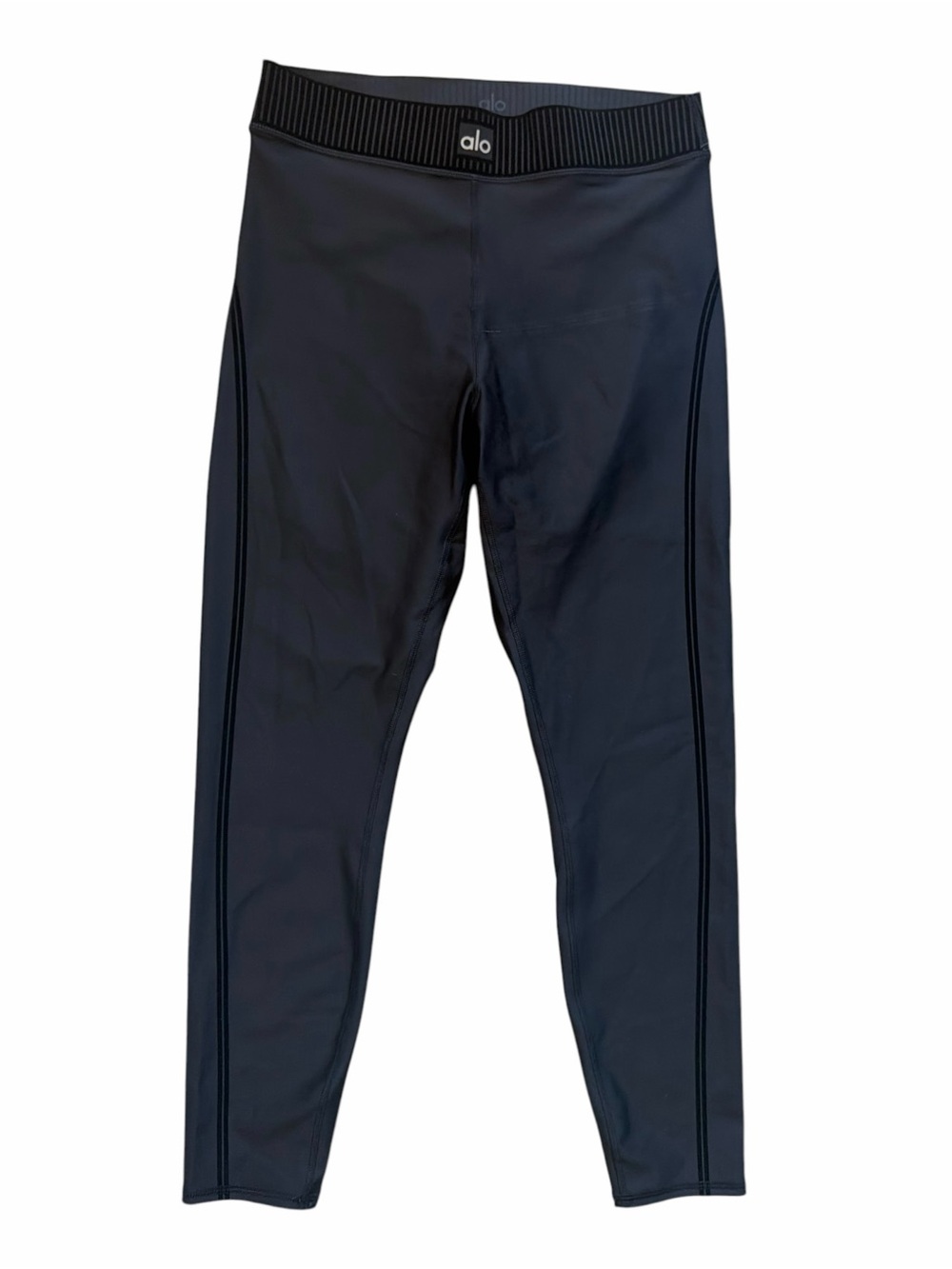 Alo Yoga Airlift High-Waist 7/8 Line Up Legging Black Size: L